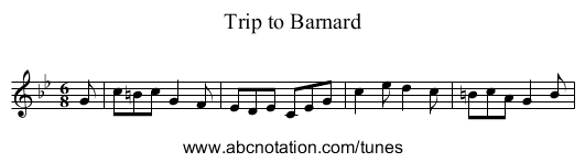 Trip to Barnard - staff notation