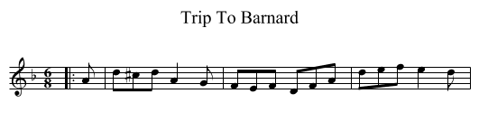 Trip To Barnard - staff notation