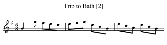 Trip to Bath [2] - staff notation