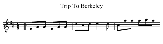 Trip To Berkeley - staff notation