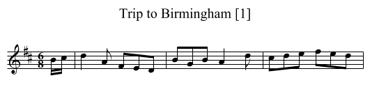 Trip to Birmingham [1] - staff notation