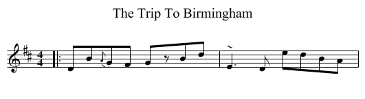 Trip To Birmingham, The  - staff notation