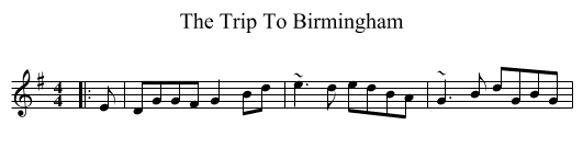 Trip To Birmingham, The  - staff notation