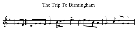 Trip To Birmingham, The  - staff notation
