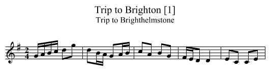Trip to Brighton [1] - staff notation
