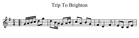 Trip To Brighton - staff notation
