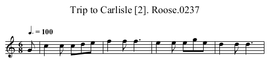 Trip to Carlisle [2]. Roose.0237 - staff notation