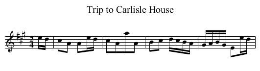 Trip to Carlisle House - staff notation