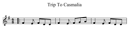 Trip To Casmalia - staff notation
