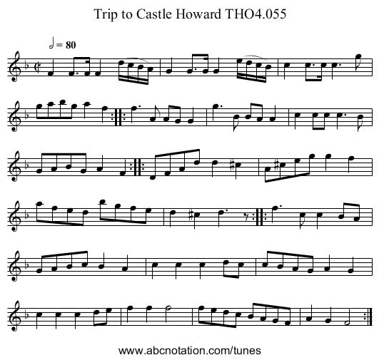 Trip to Castle Howard THO4.055 - staff notation