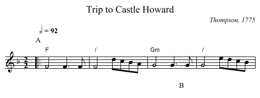 Trip to Castle Howard - staff notation