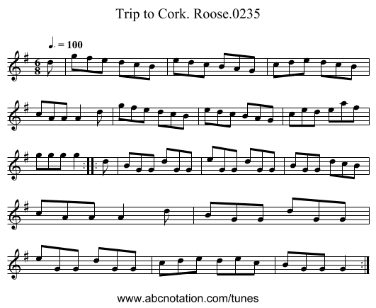 Trip to Cork. Roose.0235 - staff notation