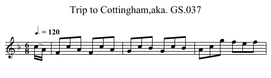 Trip to Cottingham,aka. GS.037 - staff notation