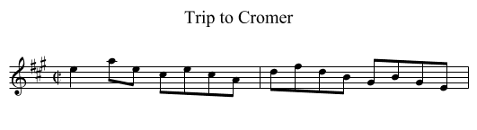 Trip to Cromer - staff notation