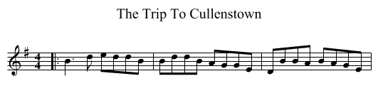 Trip To Cullenstown, The  - staff notation