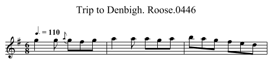 Trip to Denbigh. Roose.0446 - staff notation