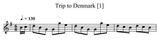 Trip to Denmark [1] - staff notation
