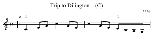 Trip to Dilington    (C) - staff notation