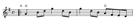 Trip to Dilington    [G] - staff notation