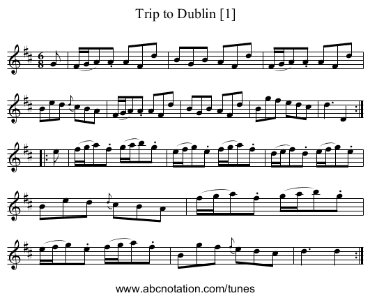 Trip to Dublin [1] - staff notation