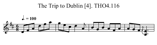 Trip to Dublin [4]. THO4.116, The - staff notation