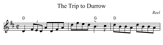Trip to Durrow, The - staff notation