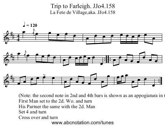 Trip to Farleigh. JJo4.158 - staff notation