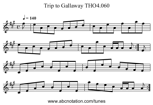 Trip to Gallaway THO4.060 - staff notation