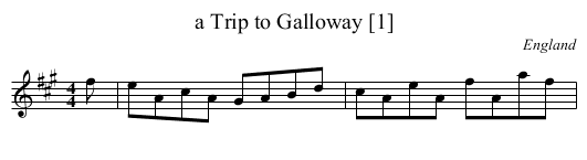 Trip to Galloway [1], a  - staff notation