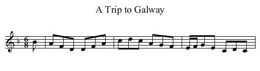 Trip to Galway, A - staff notation