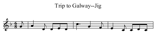 Trip to Galway--Jig - staff notation
