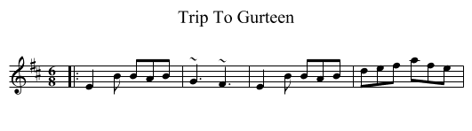 Trip To Gurteen - staff notation