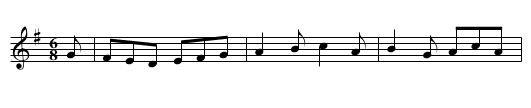 Trip To Ireland. JBut.411, A - staff notation