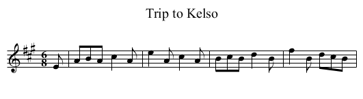Trip to Kelso - staff notation