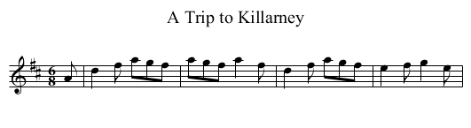 Trip to Killarney, A - staff notation