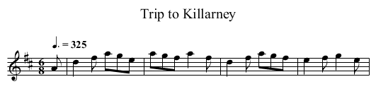 Trip to Killarney - staff notation