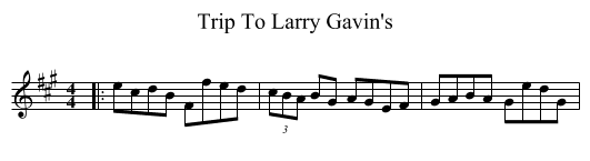 Trip To Larry Gavin's - staff notation