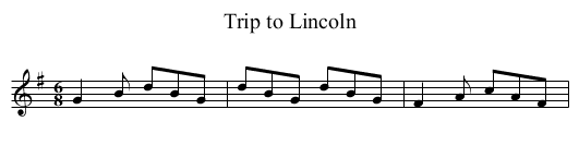 Trip to Lincoln - staff notation