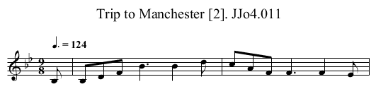 Trip to Manchester [2]. JJo4.011 - staff notation