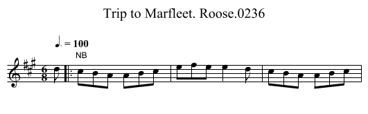 Trip to Marfleet. Roose.0236 - staff notation
