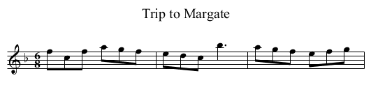 Trip to Margate - staff notation