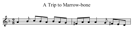 Trip to Marrow-bone, A - staff notation