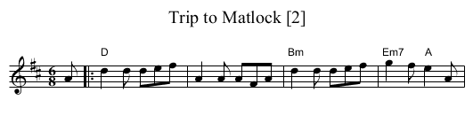 Trip to Matlock [2] - staff notation