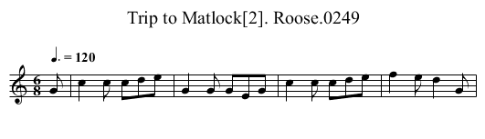 Trip to Matlock[2]. Roose.0249 - staff notation