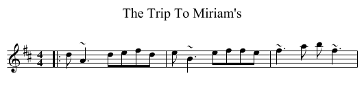Trip To Miriam's, The  - staff notation
