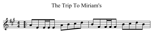 Trip To Miriam's, The  - staff notation