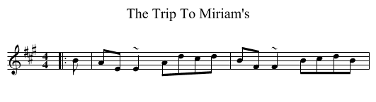 Trip To Miriam's, The  - staff notation