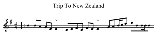 Trip To New Zealand - staff notation