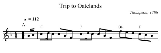 Trip to Oatelands - staff notation