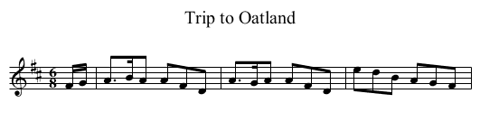 Trip to Oatland - staff notation